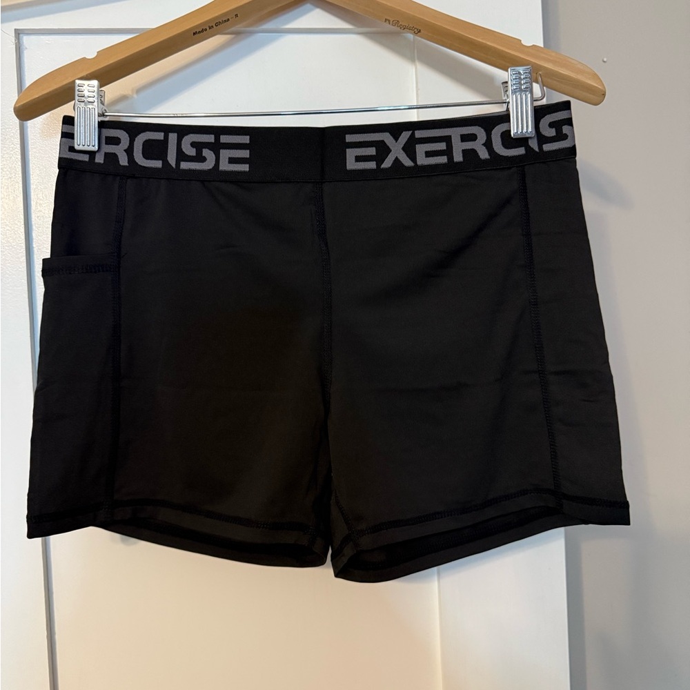 Women's Black Biker Shorts